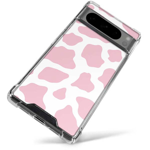 Pink Cow Print Google Pixel 8 Pro Clear Case